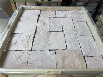 White Sandstone Facade Stone, L Corner Stone For Wall