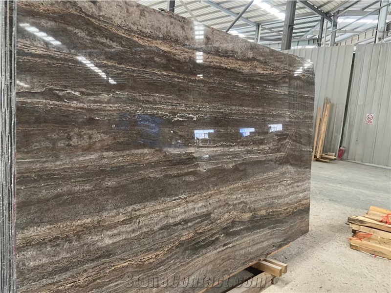 Silver Travertine Slabs Floor Tile