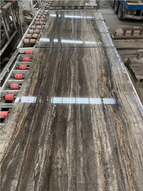Silver Travertine Slabs Floor Tile