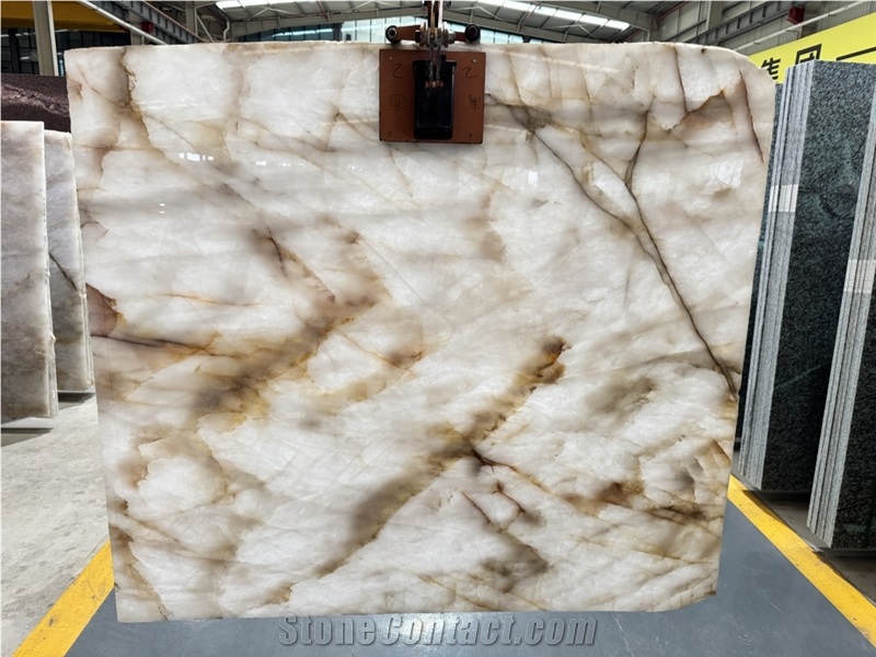 Backlit Cristallo Quartzite Vanity Sink  Bath Top