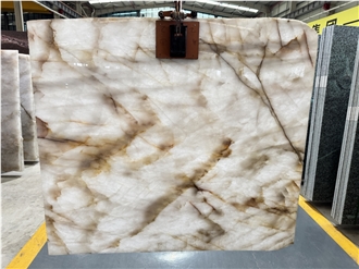 Backlit Cristallo Quartzite Vanity Sink  Bath Top