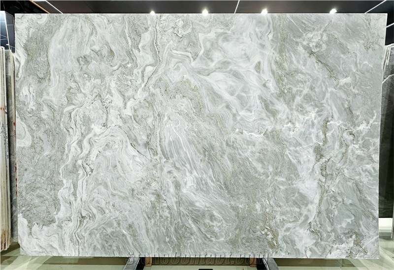 Calacata Avalanche White Marble Slab Tiles