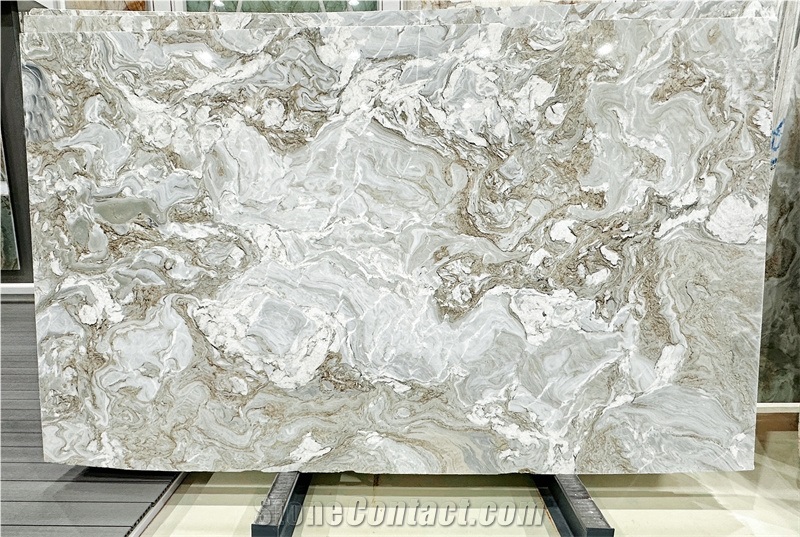 Calacata Avalanche White Marble Slab Tiles