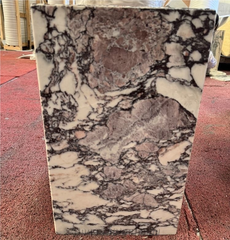 Calacatta Viola Marble Plinth Stand Side Table Home Design