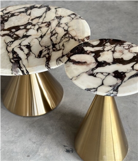 Calacatta Viola Marble Set Of Coffee Table