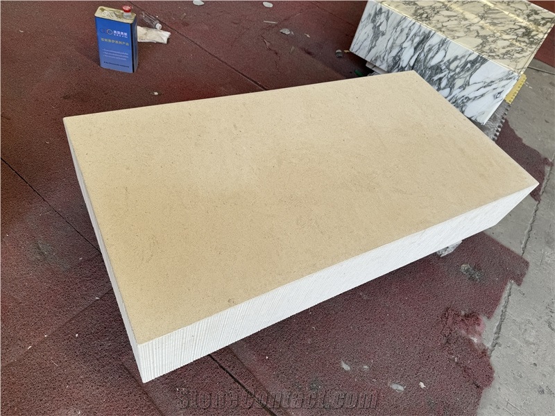 Jura Beige Limestone Low Height Coffee Table