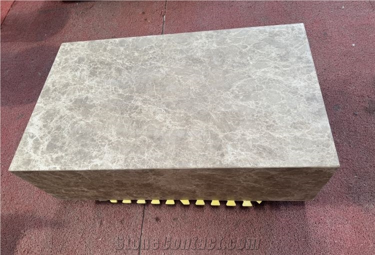 Light Emperador Marble Coffee Table Interior Stone Design