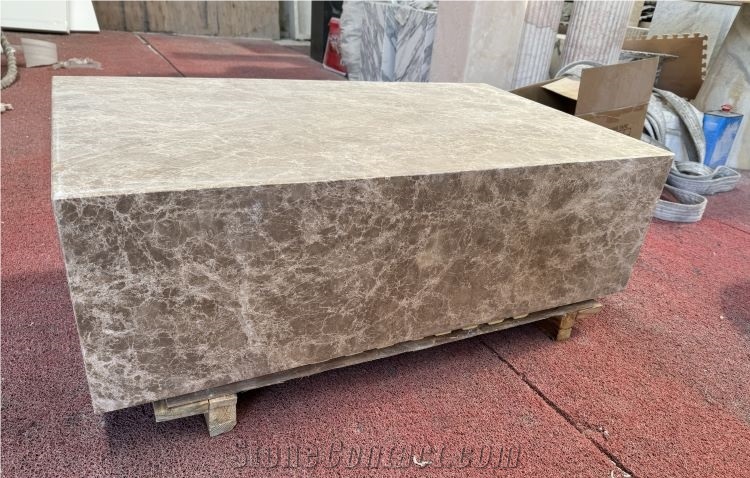 Light Emperador Marble Coffee Table Interior Stone Design