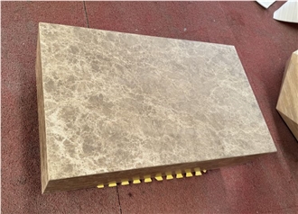 Light Emperador Marble Coffee Table Interior Stone Design