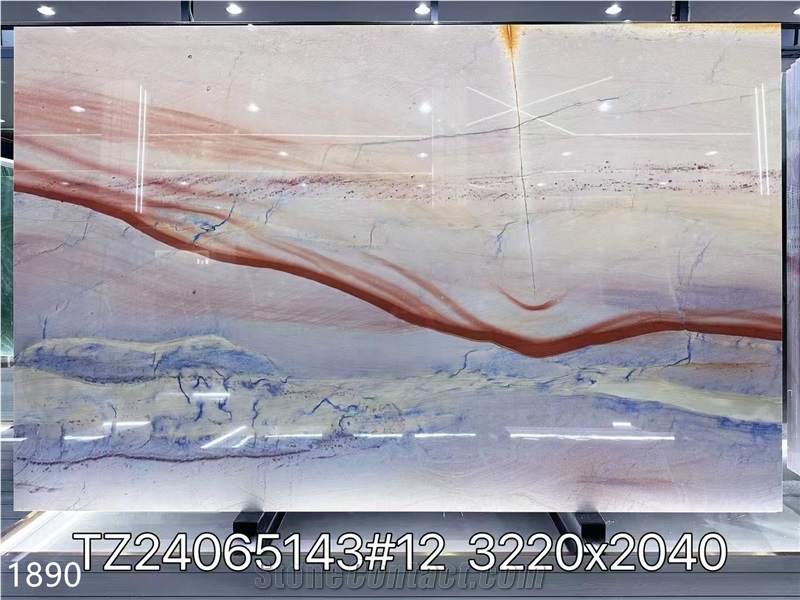 Blue Lagoon Quartzite Slabs Azul Imperial Grand Skylight