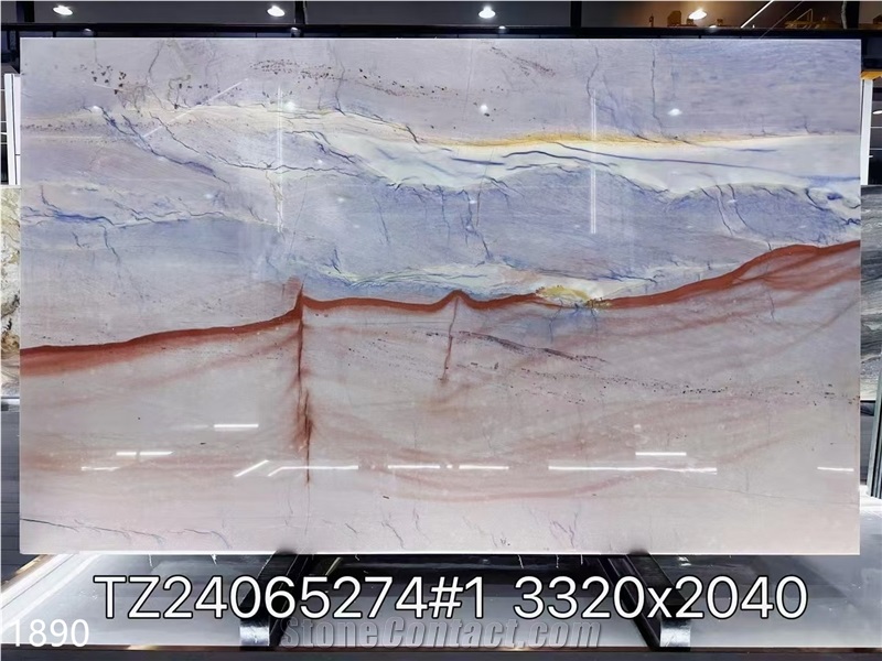 Blue Lagoon Quartzite Slabs Azul Imperial Grand Skylight
