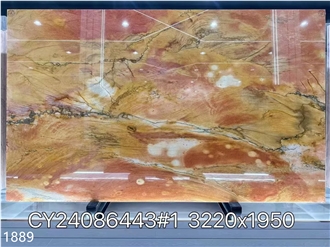 Carpaccio Quartzite Slabs Red Brown Rose Stone Tile