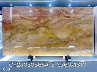 Carpaccio Quartzite Slabs Red Brown Rose Stone Tile