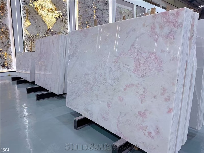 Namibian Rose Marble Slabs Desert Rose Pink Stone Tile