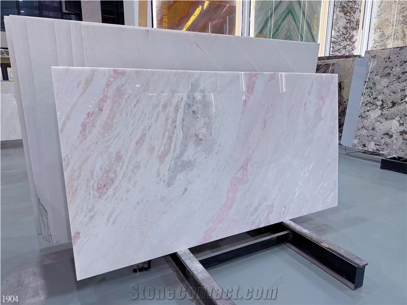 Namibian Rose Marble Slabs Desert Rose Pink Stone Tile