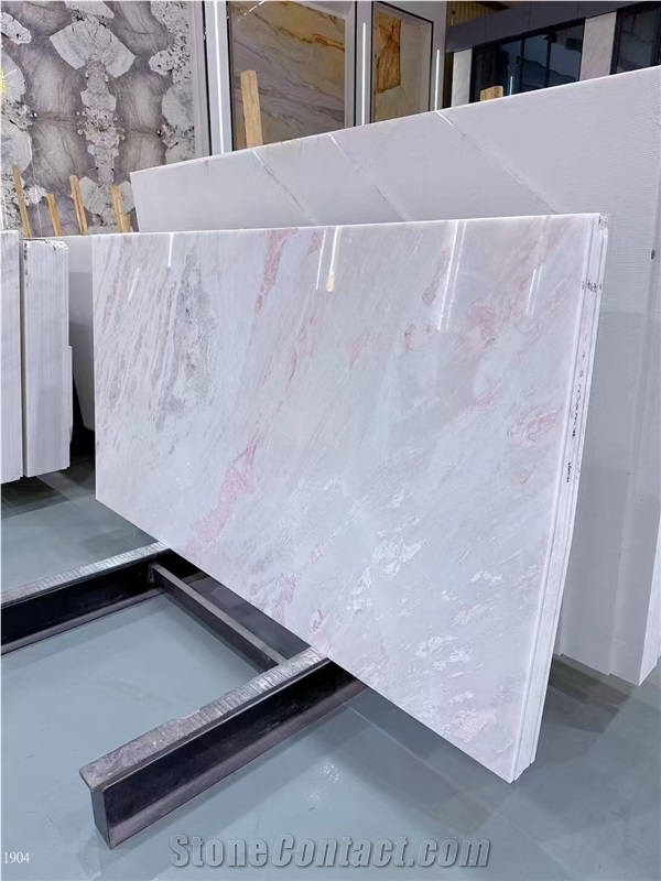 Namibian Rose Marble Slabs Desert Rose Pink Stone Tile