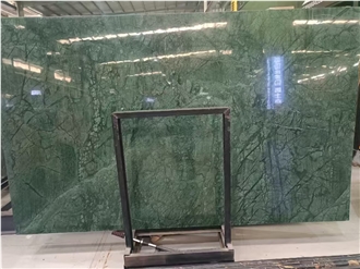 Big Green Variegated Flower Marble Slabs