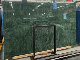 Big Green Variegated Flower Marble Slabs
