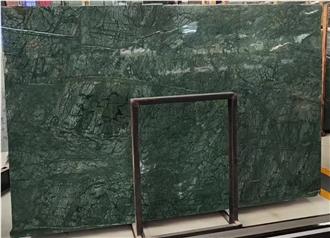 Big Green Variegated Flower Marble Slabs