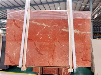 Coral Red Rosso Alicante Marble Slabs