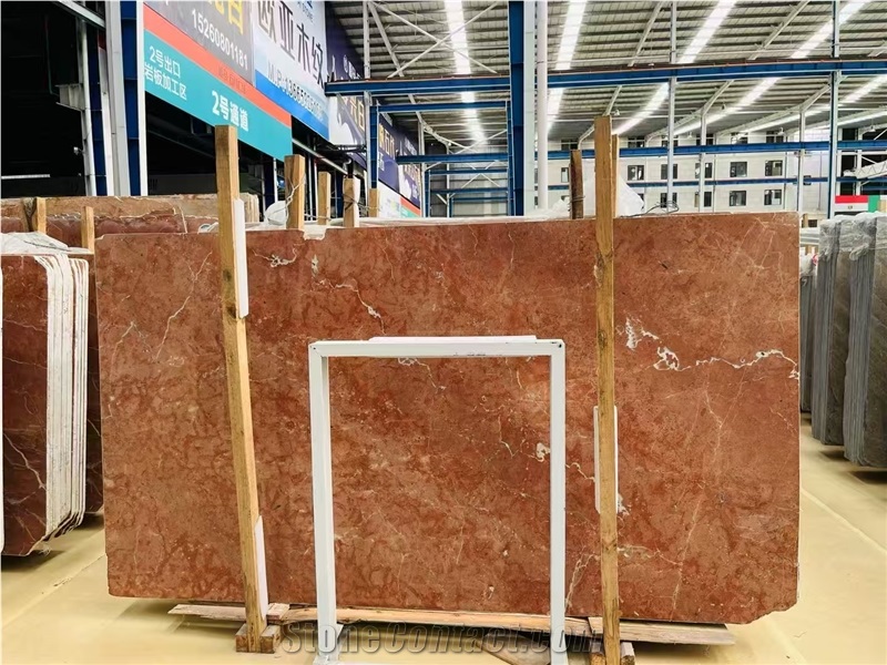 Coral Red Rosso Alicante Marble Slabs