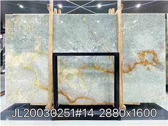 Golden Blue Jade  Onyx Slabs