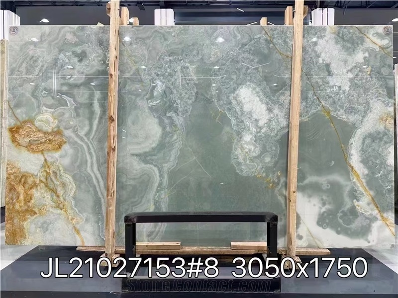 Golden Blue Jade  Onyx Slabs