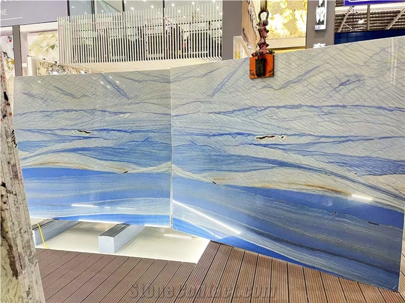 Grand Cloud Sky/Amazon River  Quartzite Slabs