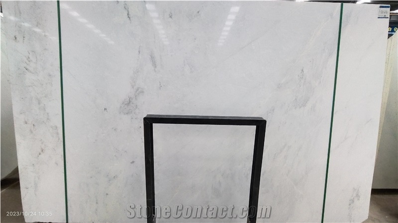 Polished Volakas White Ribbon Marble Slabs