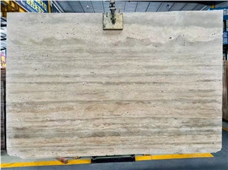 Silver Grey Vein Cut Travertine Slabs