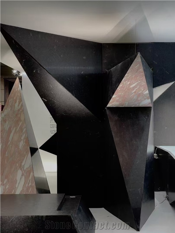 Van Gogh Black/Golden Jade Tower  Basalt Slabs