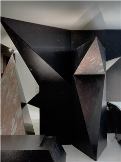 Van Gogh Black/Golden Jade Tower  Basalt Slabs