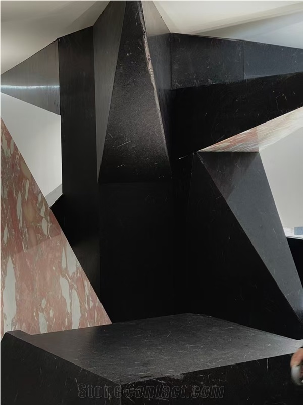 Van Gogh Black/Golden Jade Tower  Basalt Slabs