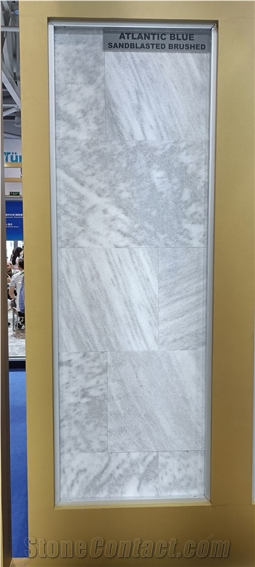 Atlantic Blue Marble Sandblasted And Brushed Slabs And Tiles