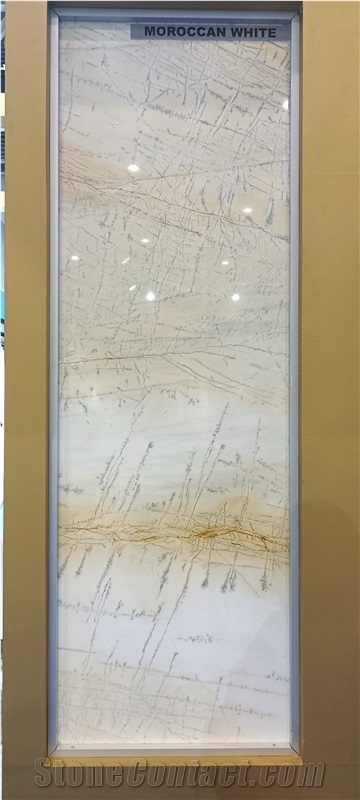 Moroccan White Marble Polished, Honed Slabs And Tiles