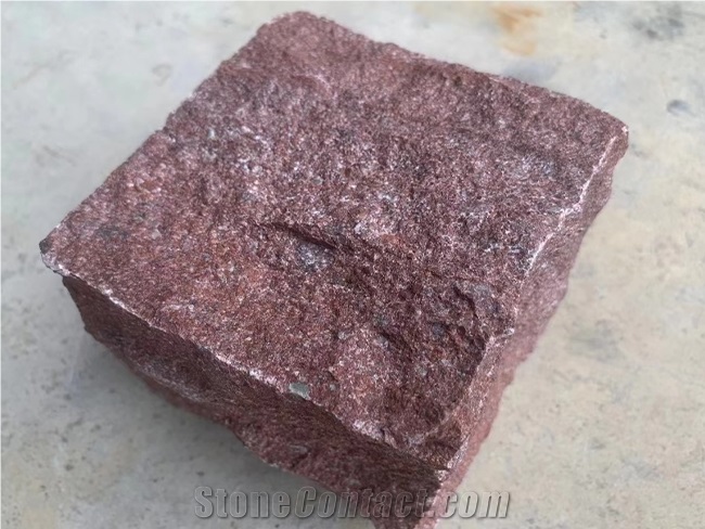China Red Porphyry Tiles, French Pattern