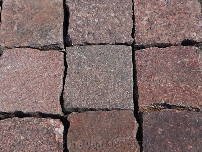 China Red Porphyry Tiles, French Pattern