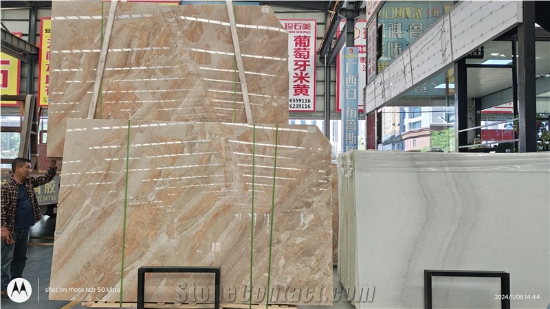 Polished Breccia Oniciata Marble Slabs