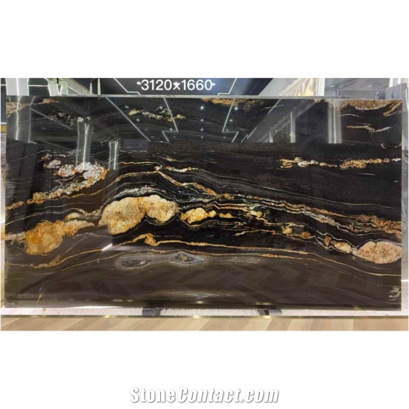 Polished Magma Gold Granite Slabs