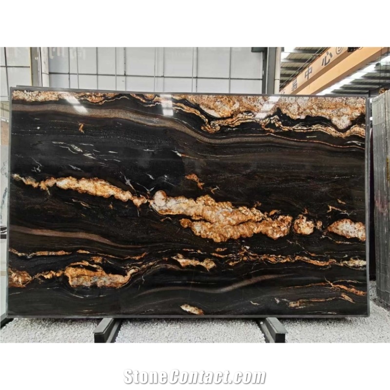 Polished Magma Gold Granite Slabs