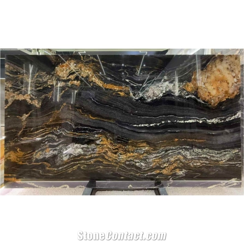 Polished Magma Gold Granite Slabs
