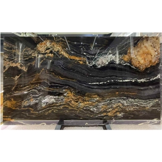 Polished Magma Gold Granite Slabs