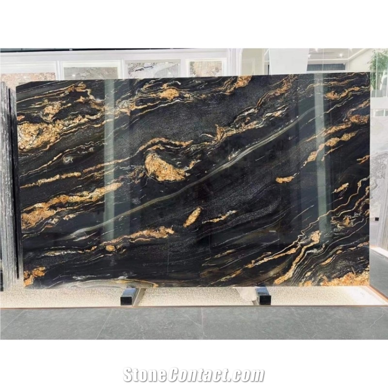 Polished Magma Gold Granite Slabs