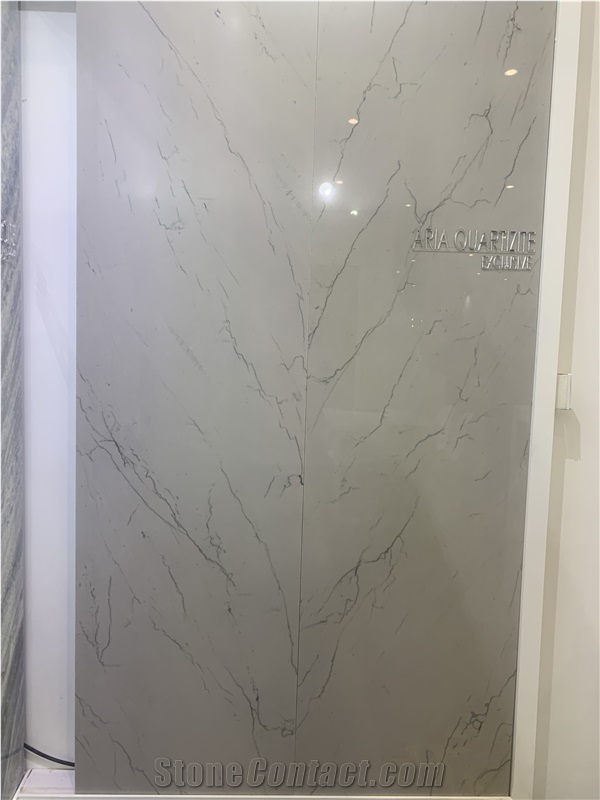 Aria White Quartzite Slabs