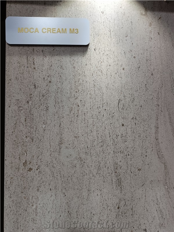 Moca Cream M3 Limestone In Honed And Polished Slabs