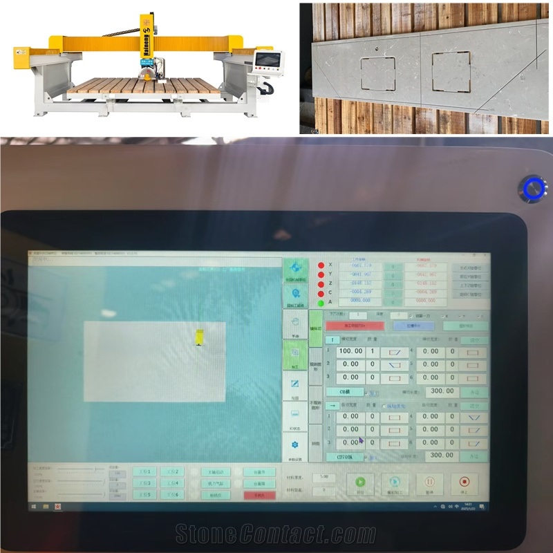 Intelligent 4 Axis Infrared Bridge Stone Cutting Machine