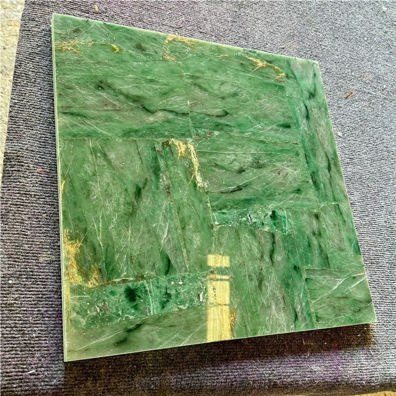 Natural Green Jade Gemstone Semiprecious Stone Slabs