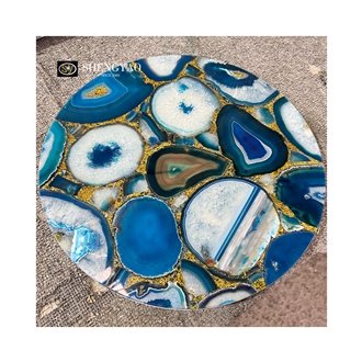 Wholesale Translucent Brown Agate Stone Coffee Table Tops