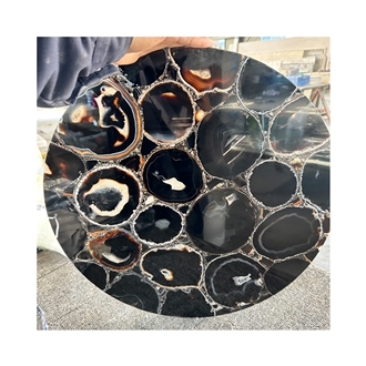 Wholesale Translucent Brown Agate Stone Coffee Table Tops