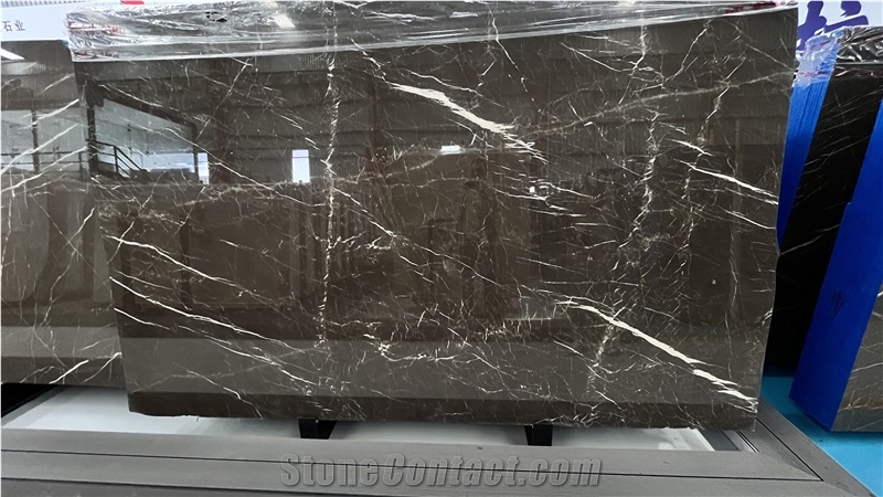 Chinese Laurent Brown Marble Slabs With High End Polished